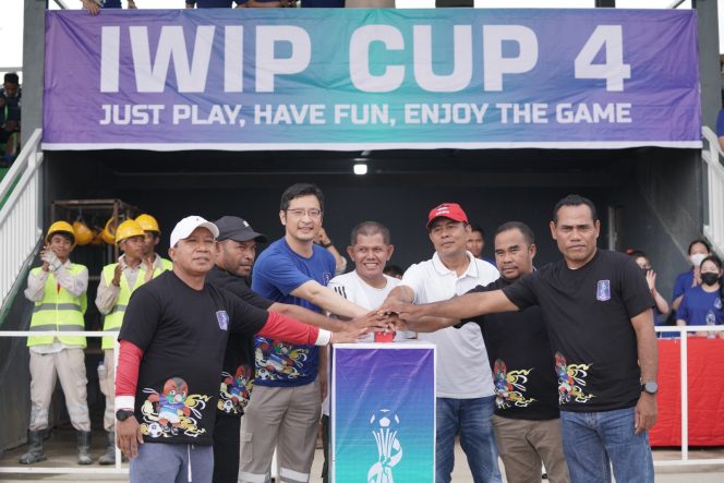 
 Peresmian bLapangan Delek Waibulen, dilakukan bersamaan dengan pembukaan turnamen IWIP CUP 4, Rabu (14/6/2023). Dok : Humas IWIP