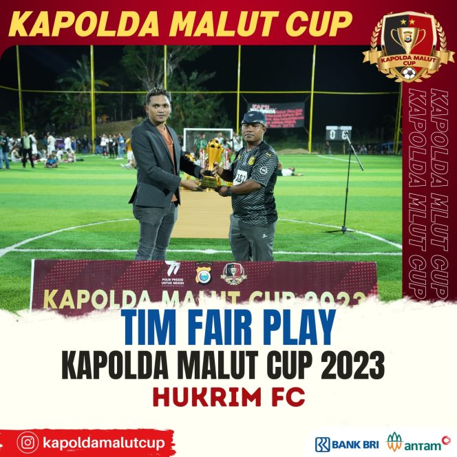 
 Main Sportif, Hukrim Jadi Tim Terbaik di Turnamen Piala Kapolda Malut Cup I